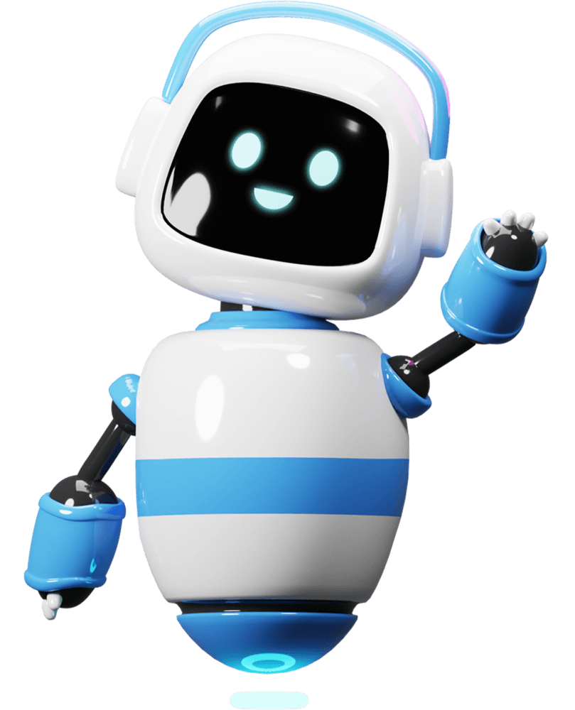 AI robot illustration for web design